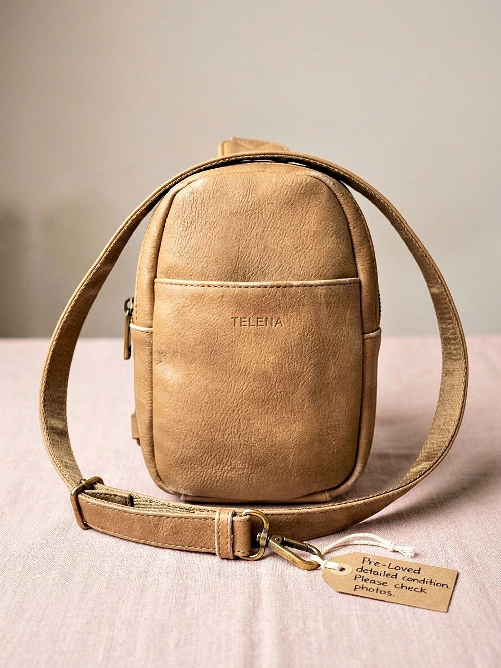 Telena Crossbody Sling Bag in Brown